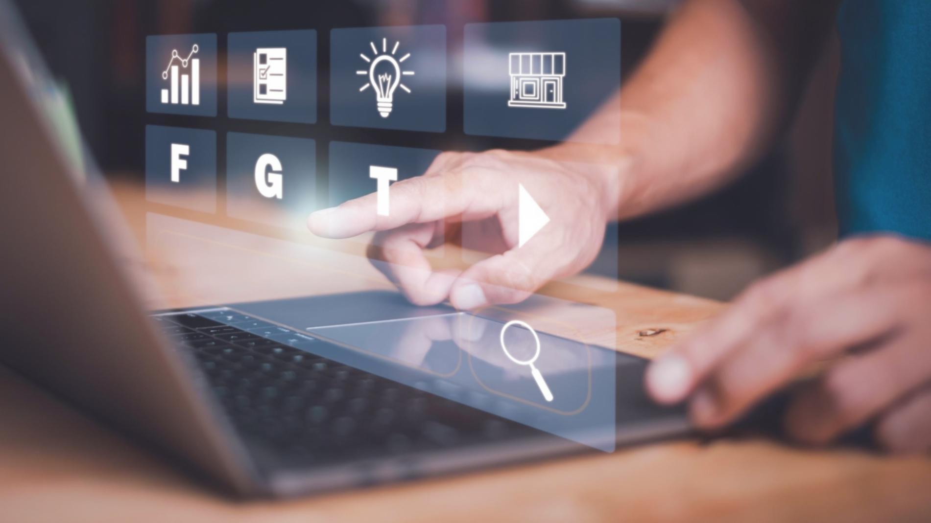 Interactive learning platform interface showing energy sector data visualization